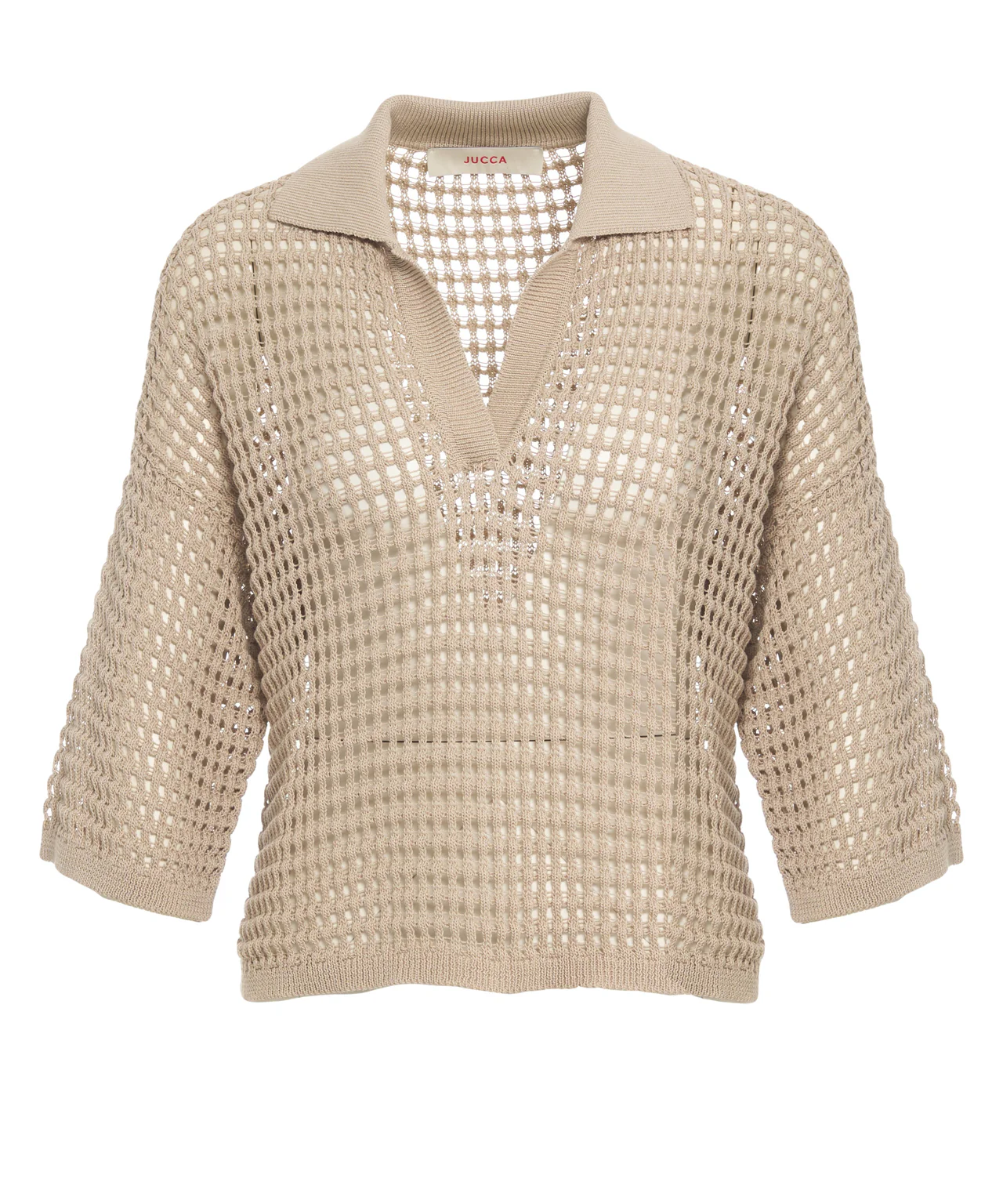 Polo in maglia crochet